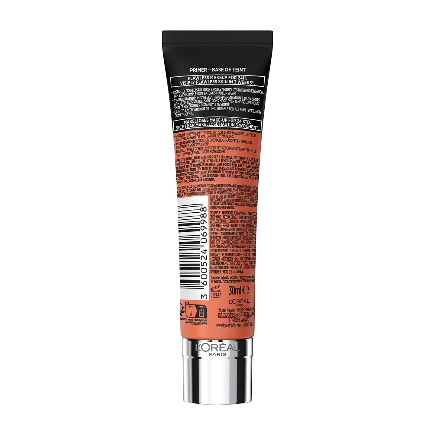 Prime Lab 24h Dullness Reducer Produktbild mit Inhaltsangaben